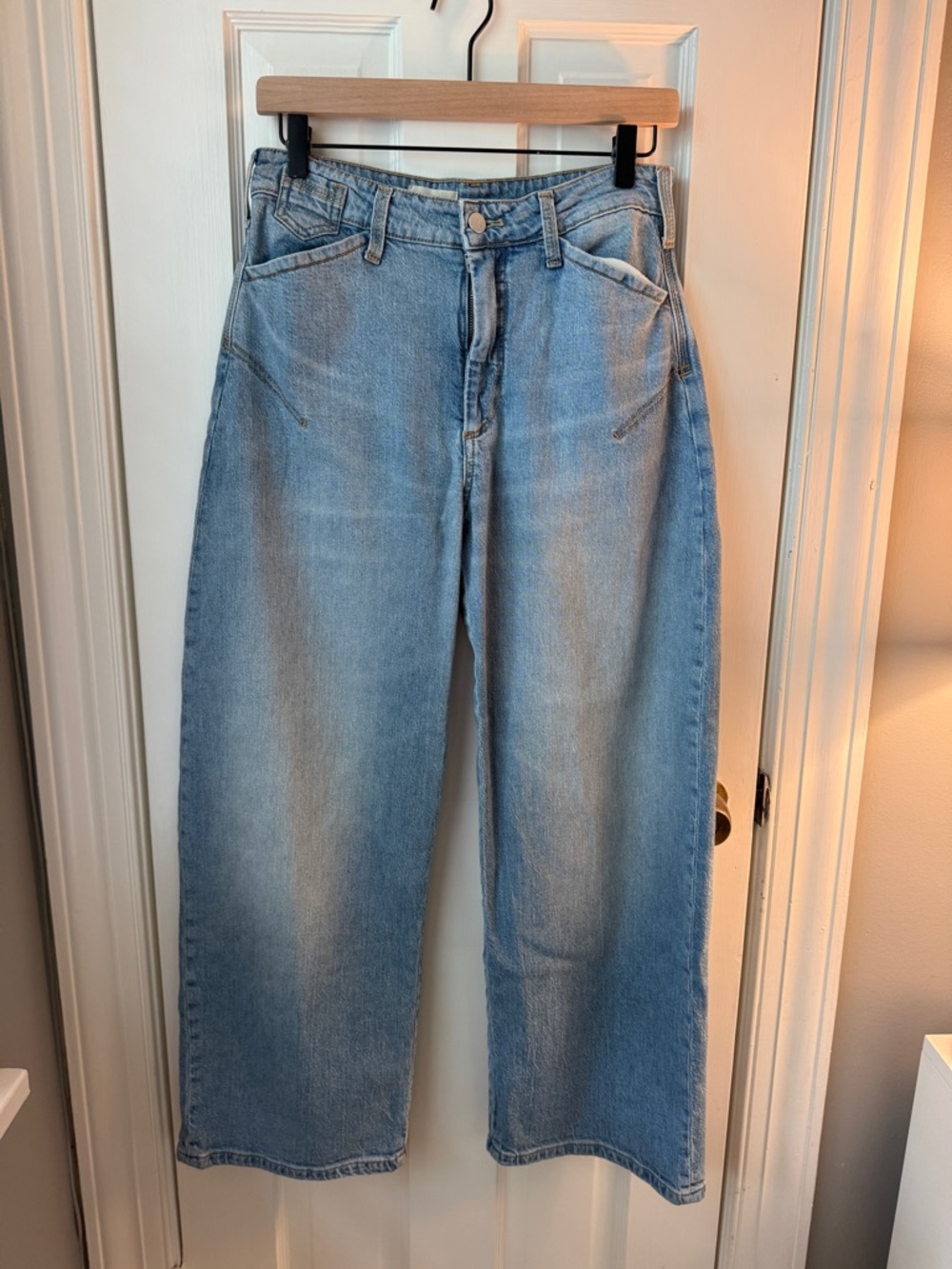 Pilcro Kayden Carpenter Light Blue Barrel Jeans - 27 - Picture 3 of 7